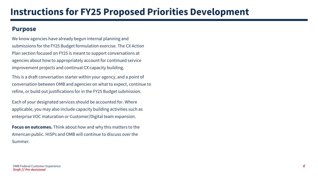 instructions for fy25 proposed priorities