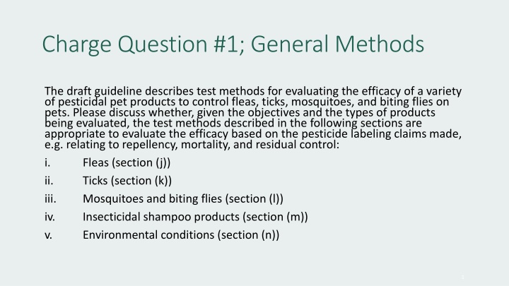 charge question 1 general methods