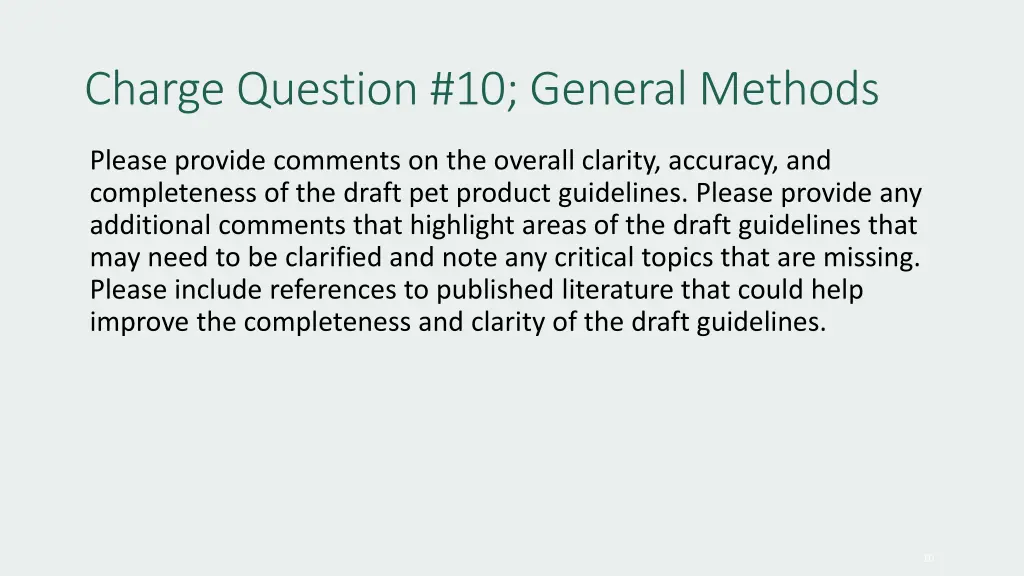 charge question 10 general methods