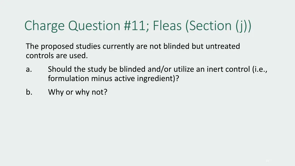charge question 11 fleas section j