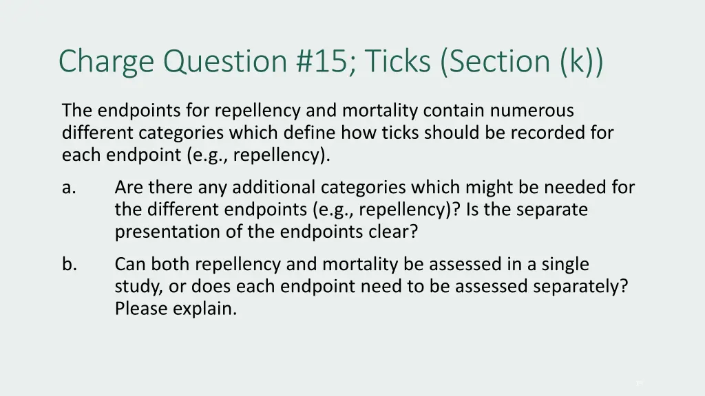 charge question 15 ticks section k