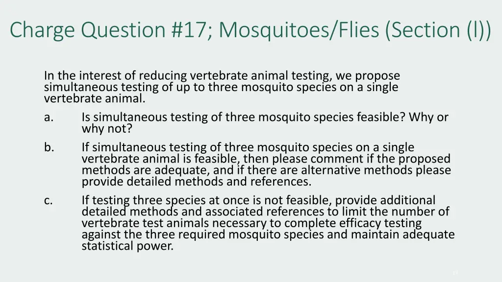 charge question 17 mosquitoes flies section l