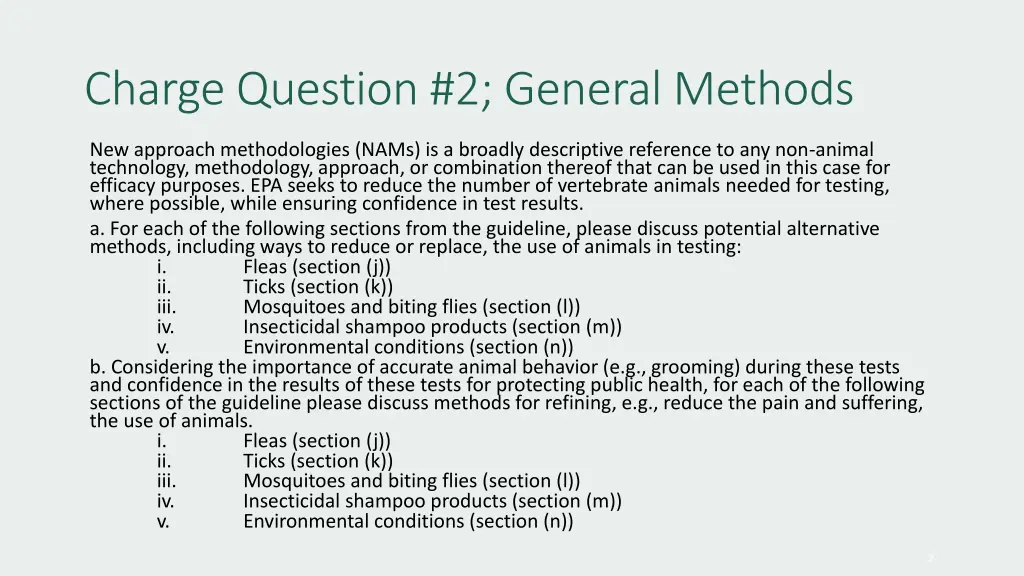 charge question 2 general methods