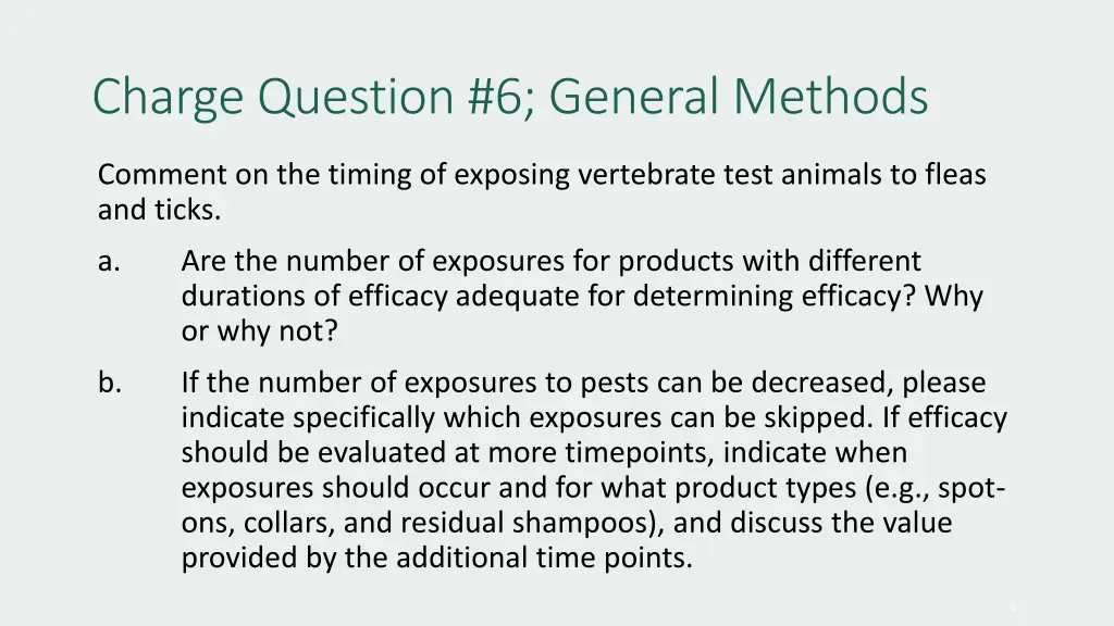 charge question 6 general methods