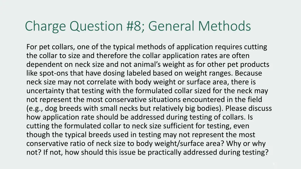 charge question 8 general methods