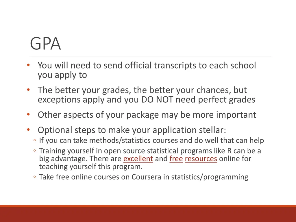 gpa you will need to send official transcripts