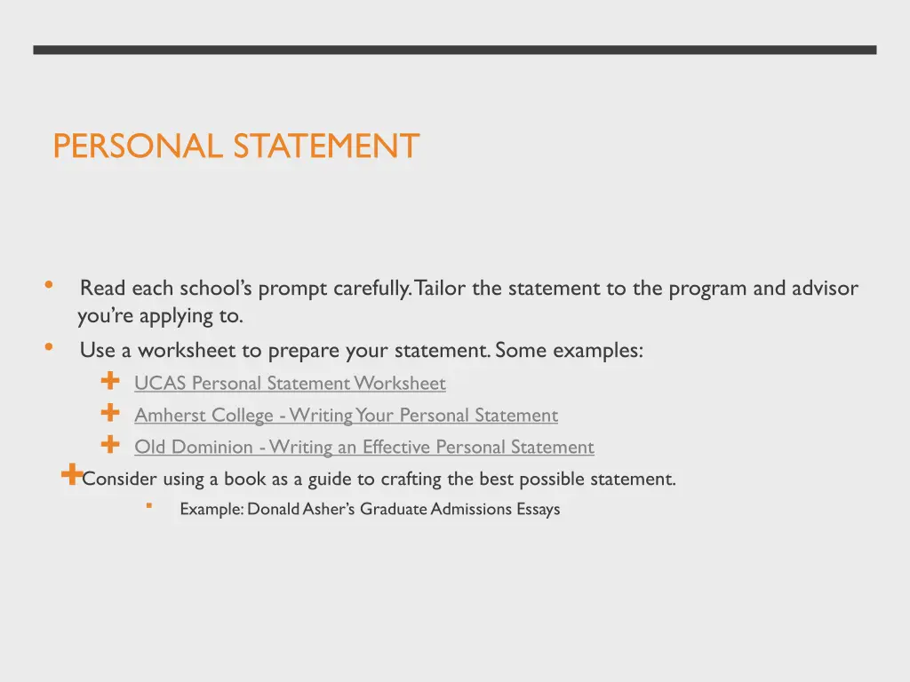 personal statement