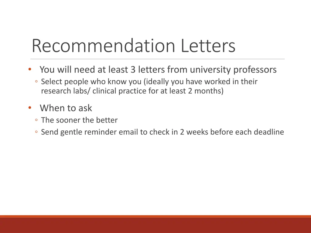 recommendation letters