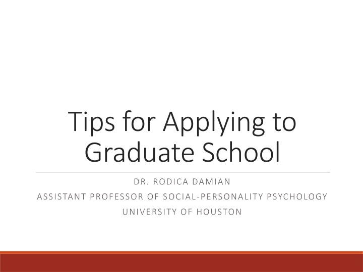 tips for applying to graduate school