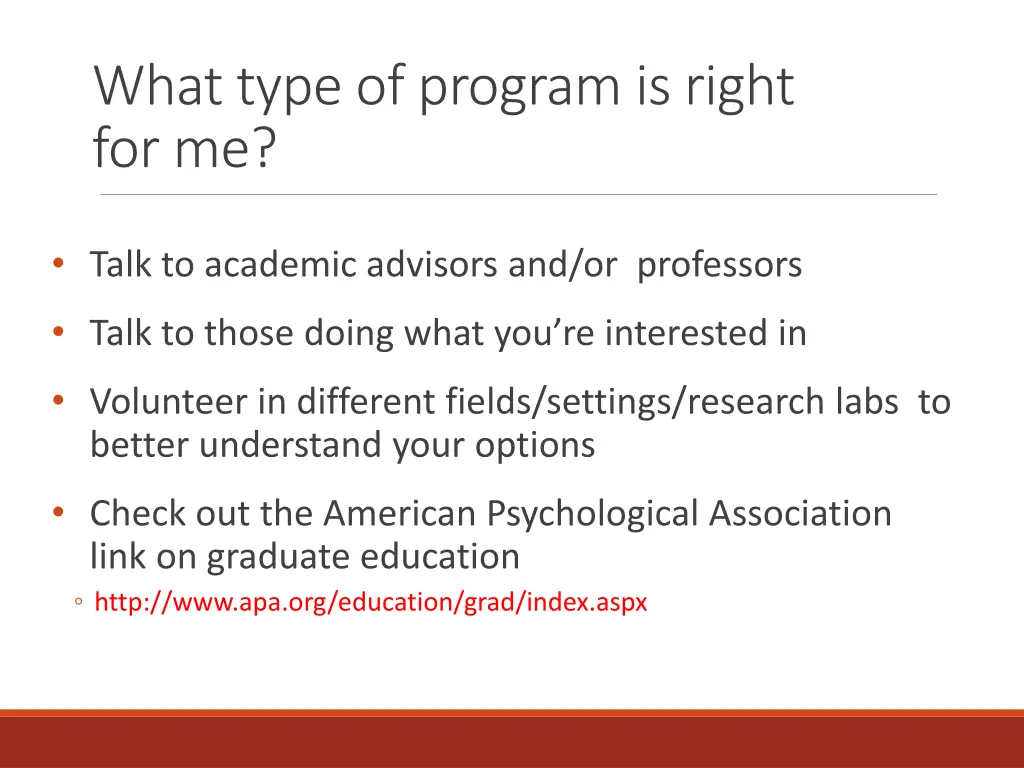 what type of program is right for me