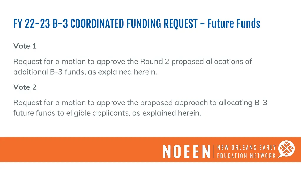 fy 22 23 b 3 coordinated funding request future 2