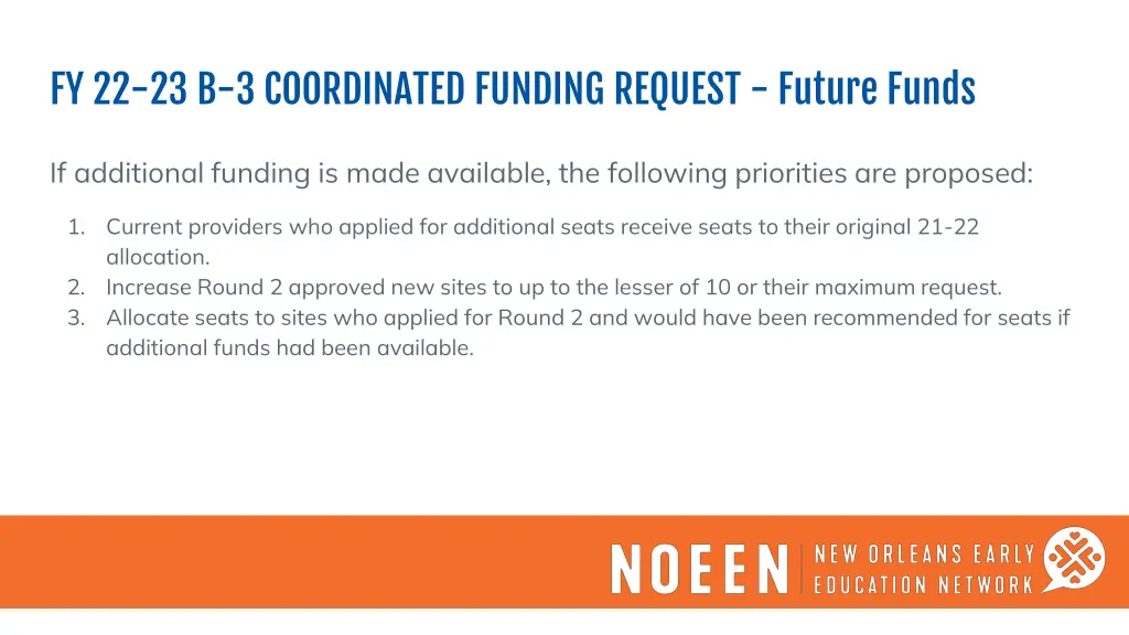 fy 22 23 b 3 coordinated funding request future