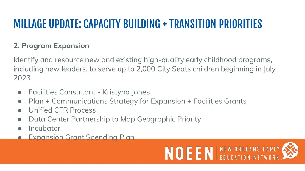 millage update capacity building transition 1