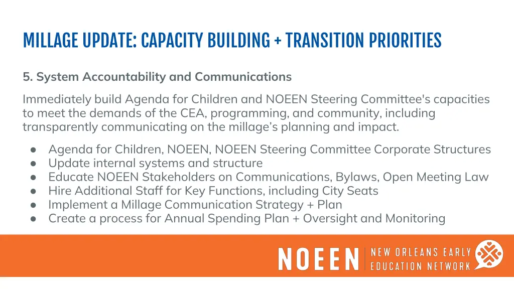 millage update capacity building transition 4