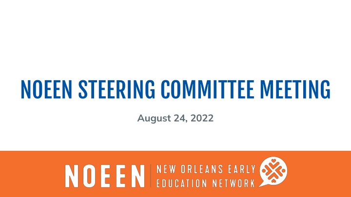 noeen steering committee meeting