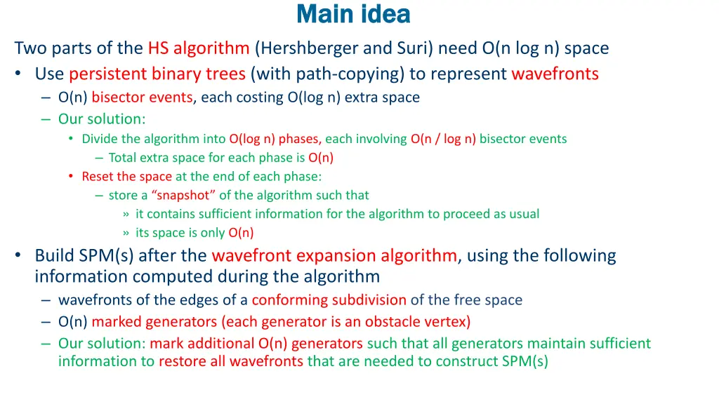 main idea main idea