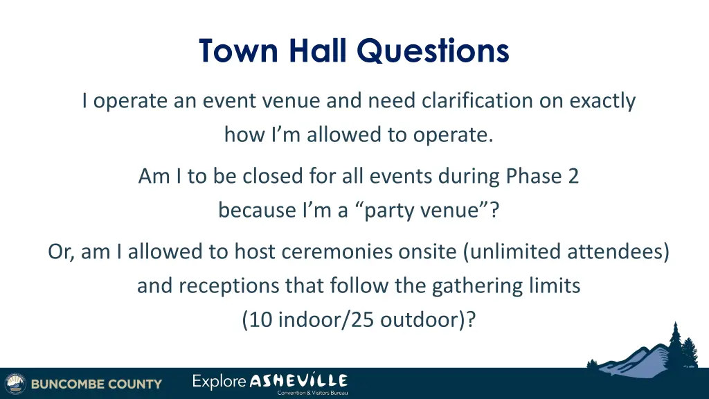 town hall questions
