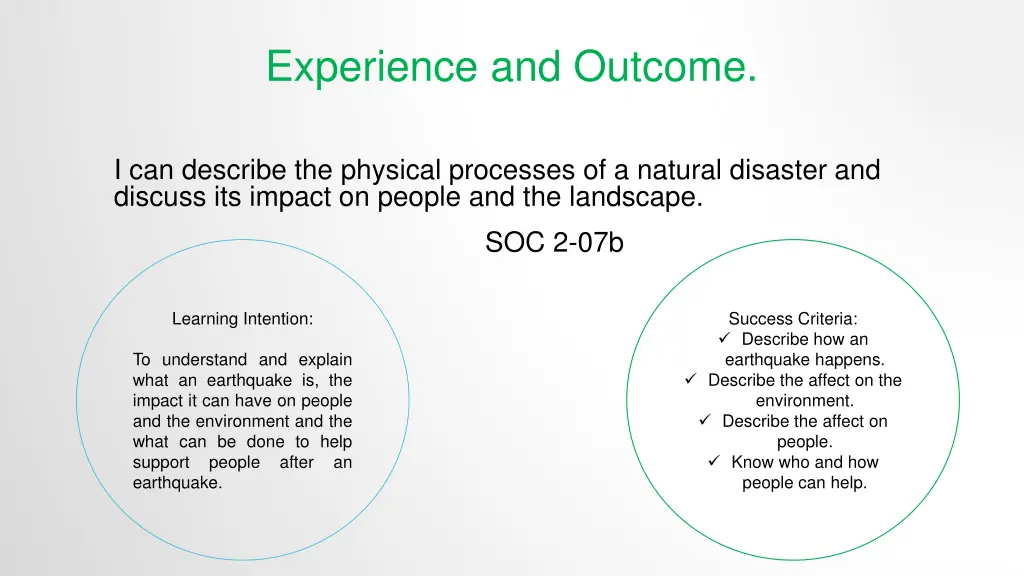 experience and outcome