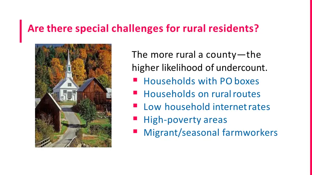 are there special challenges for rural residents