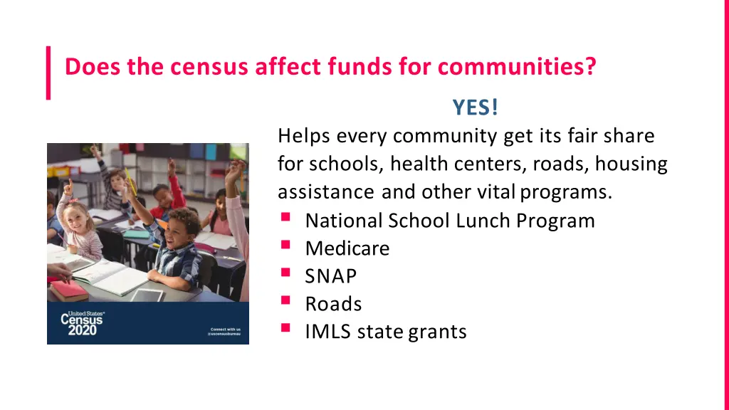 does the census affect funds for communities