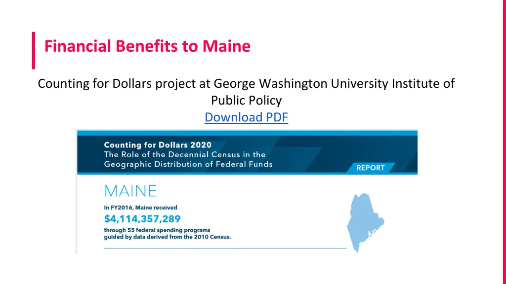 financial benefits to maine