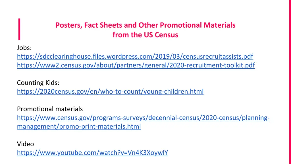 posters fact sheets and other promotional