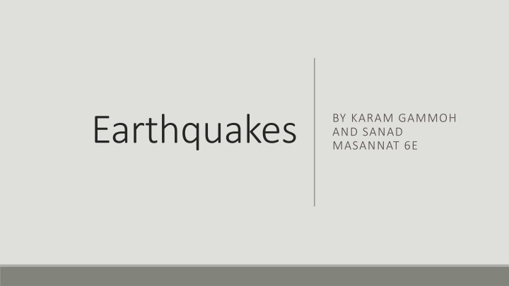 earthquakes
