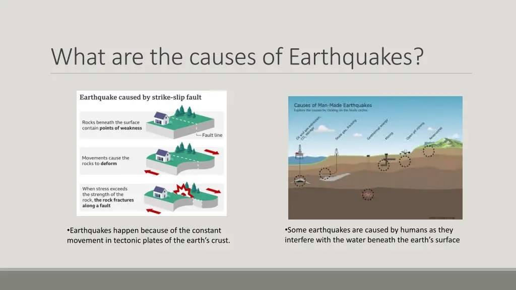 what are the causes of earthquakes