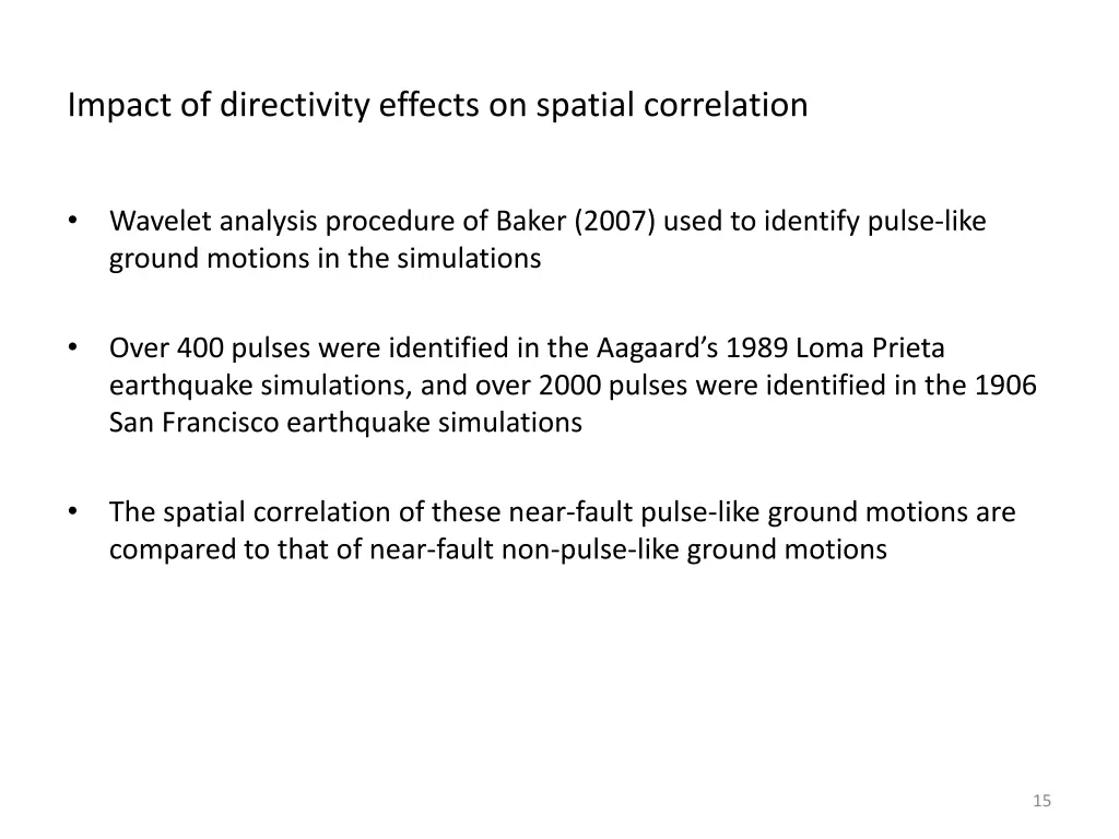 impact of directivity effects on spatial