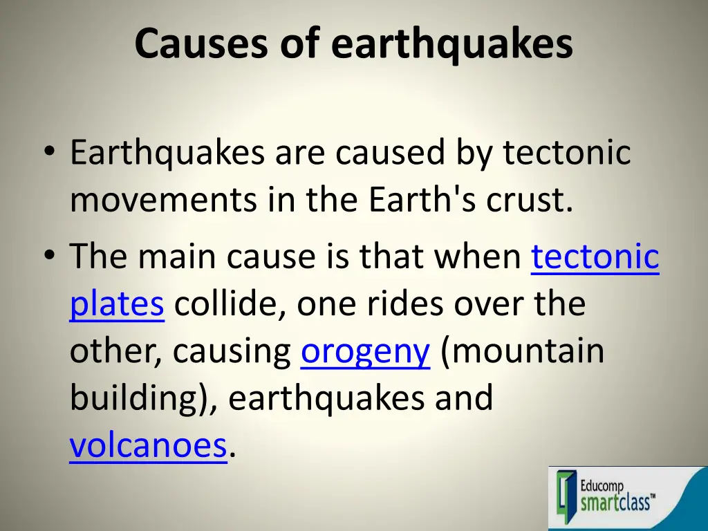 causes of earthquakes