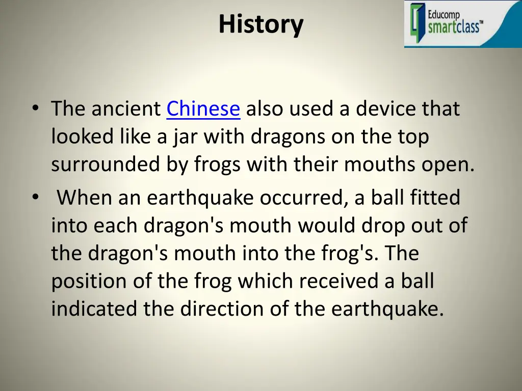 history