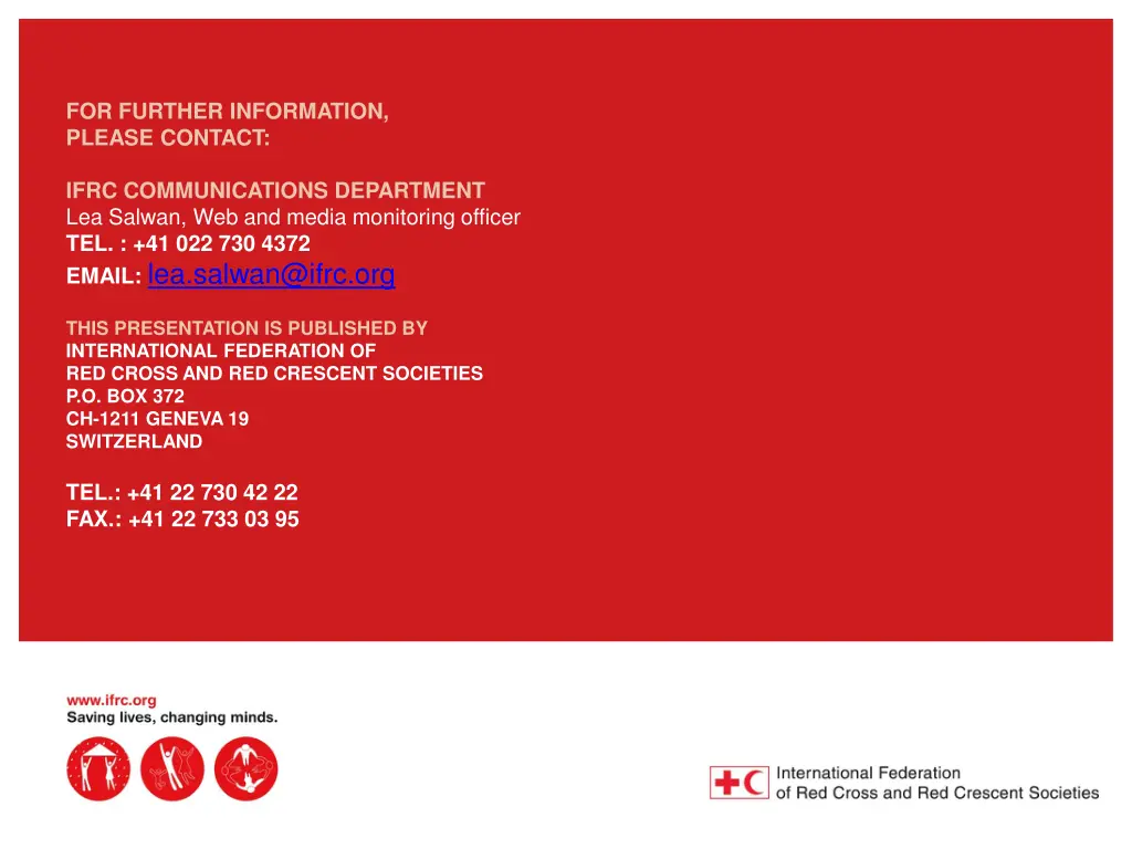 for further information please contact