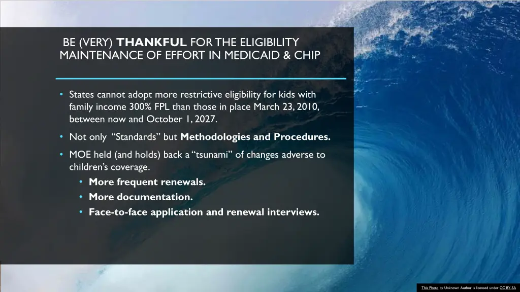 be very thankful for the eligibility maintenance