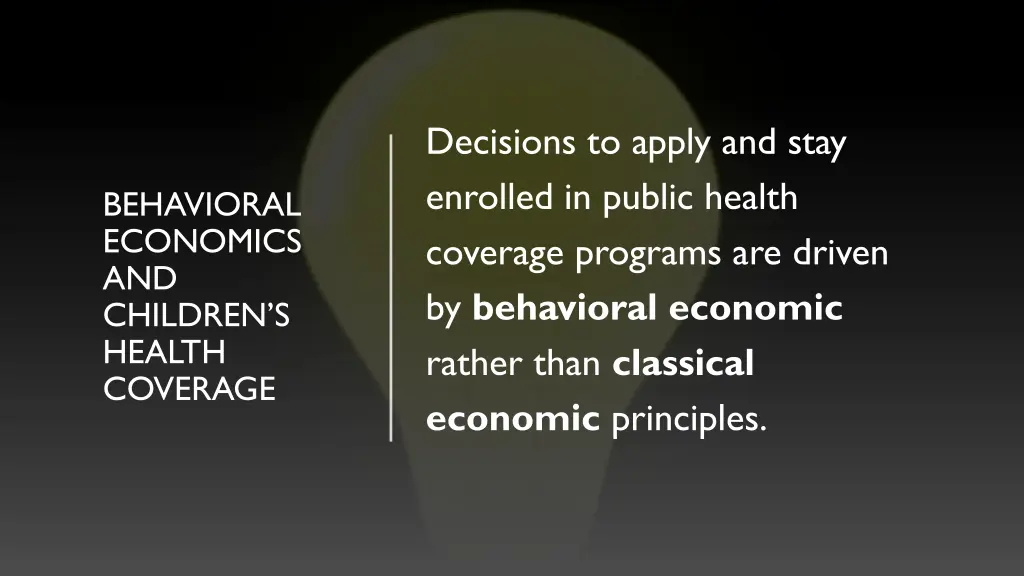 decisions to apply and stay enrolled in public