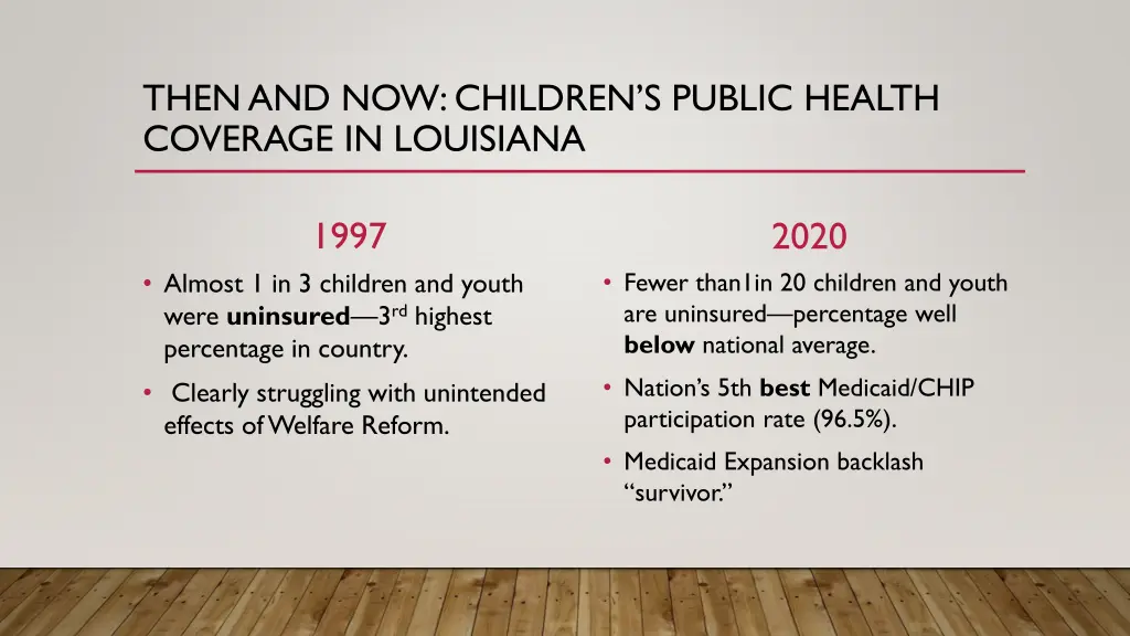 then and now children s public health coverage