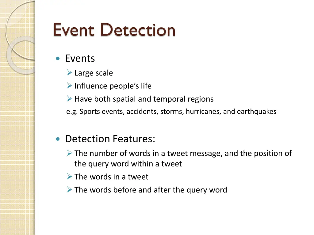 event detection