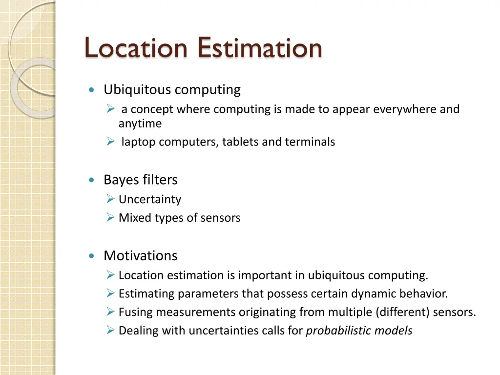 location estimation