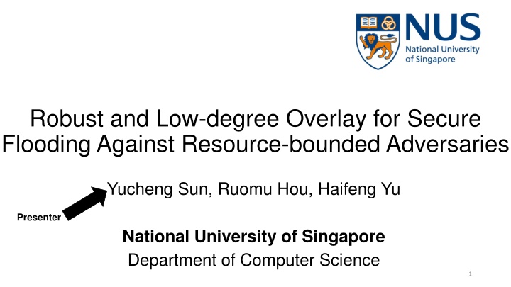 robust and low degree overlay for secure flooding