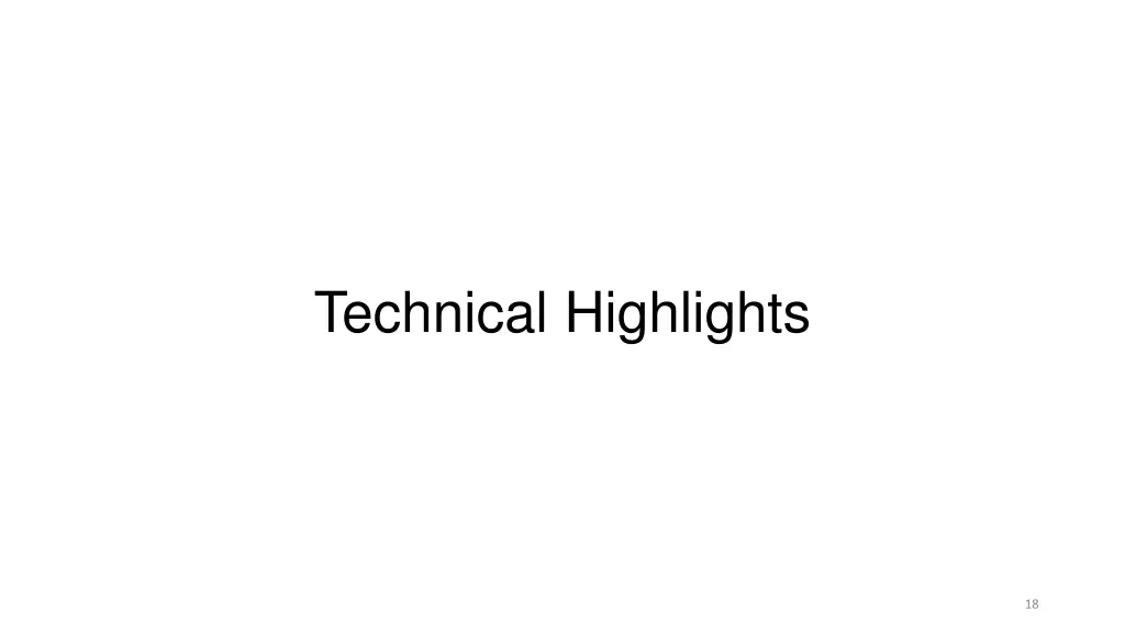technical highlights