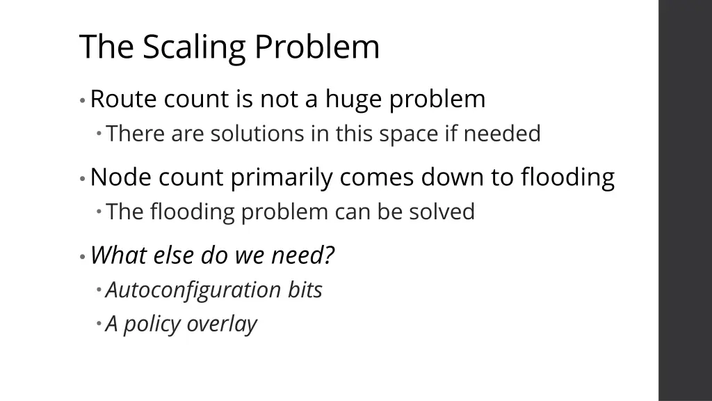 the scaling problem