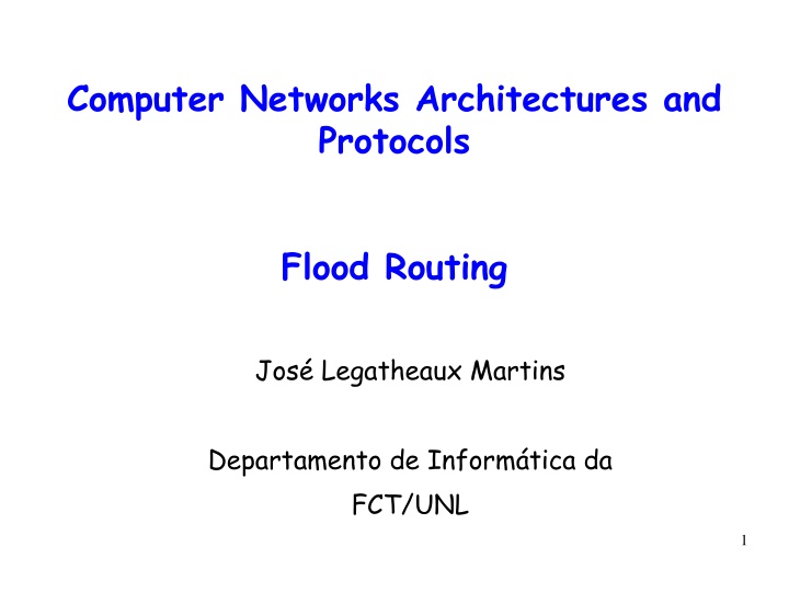 computer networks architectures and protocols