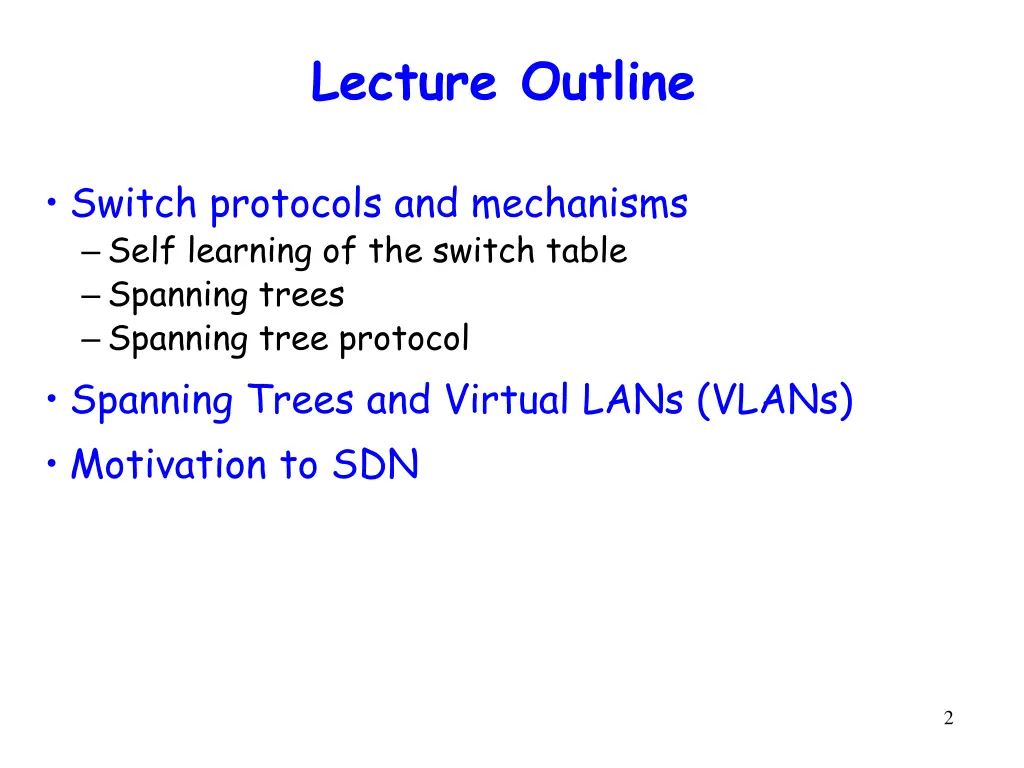lecture outline