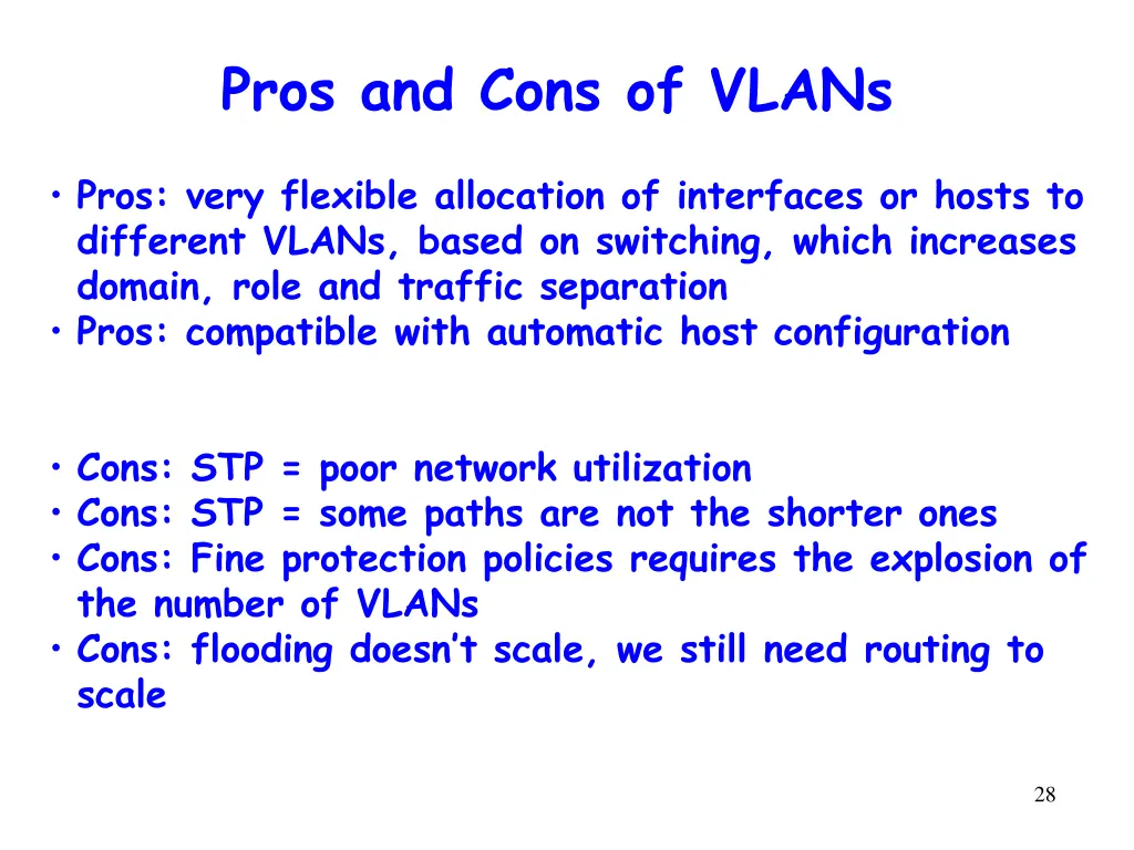 pros and cons of vlans