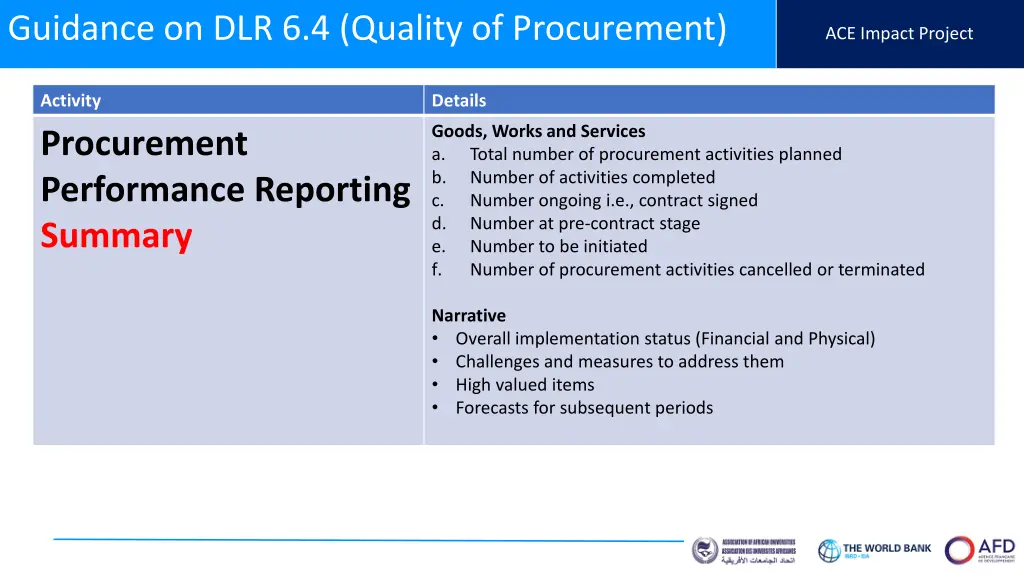 guidance on dlr 6 4 quality of procurement 1
