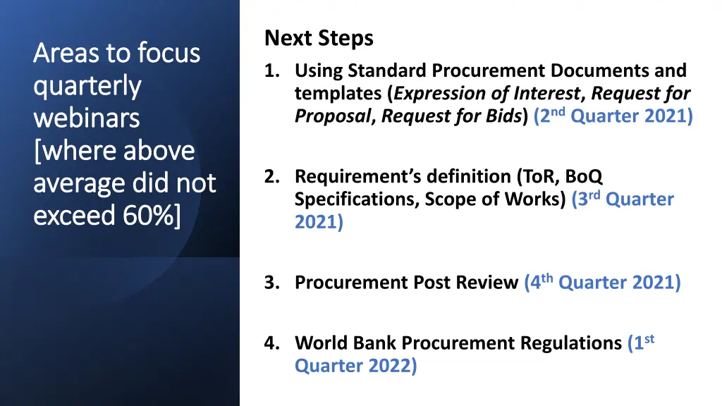 next steps 1 using standard procurement documents