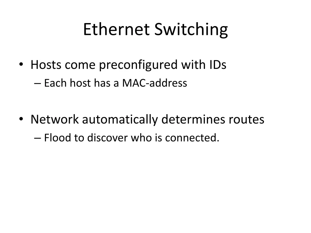 ethernet switching