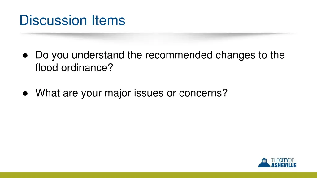 discussion items