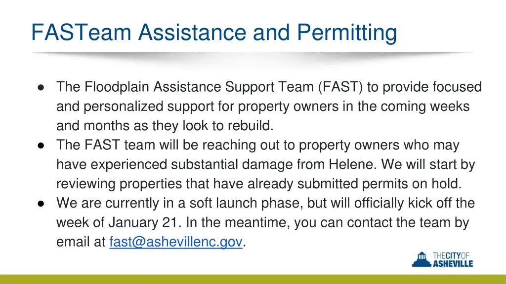 fasteam assistance and permitting