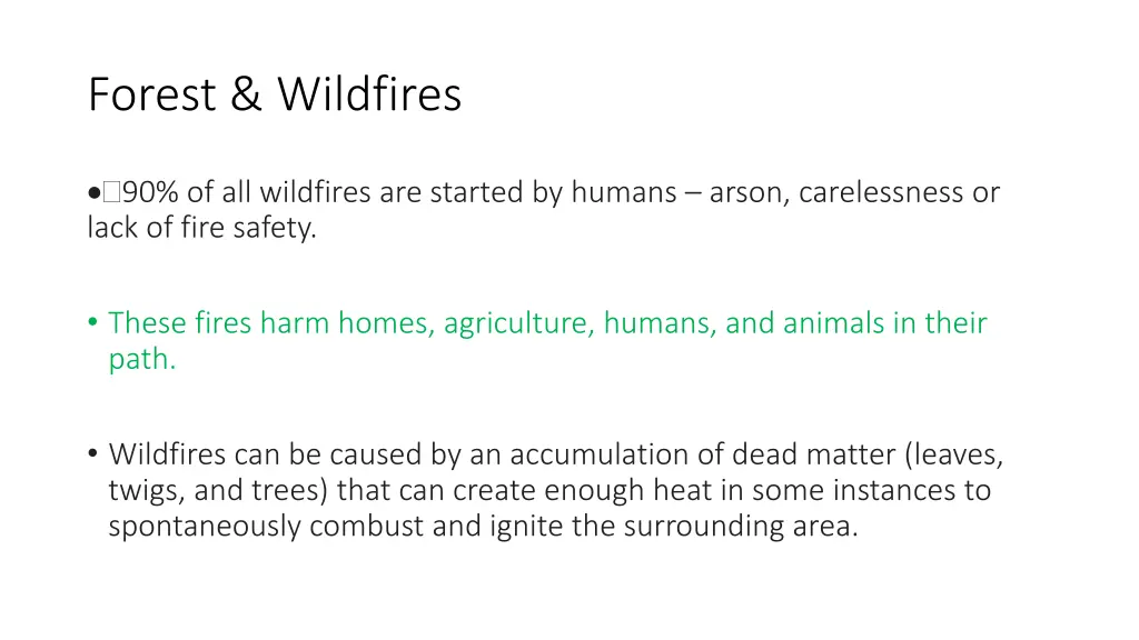 forest wildfires
