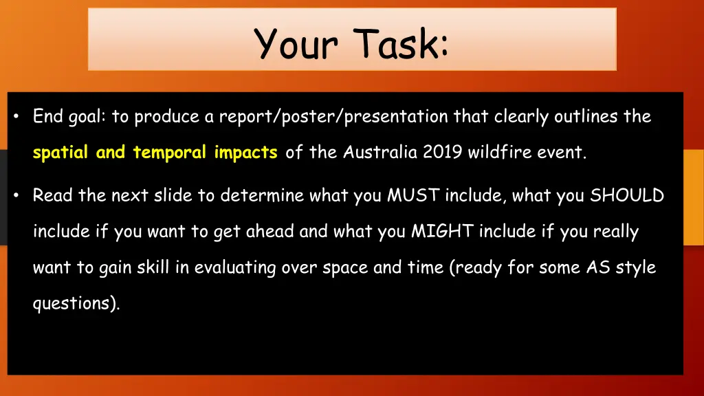 your task